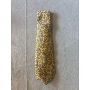 Faconnable Paisley Silk Tie Mens OS Yellow Blue Excellent French Neckwear